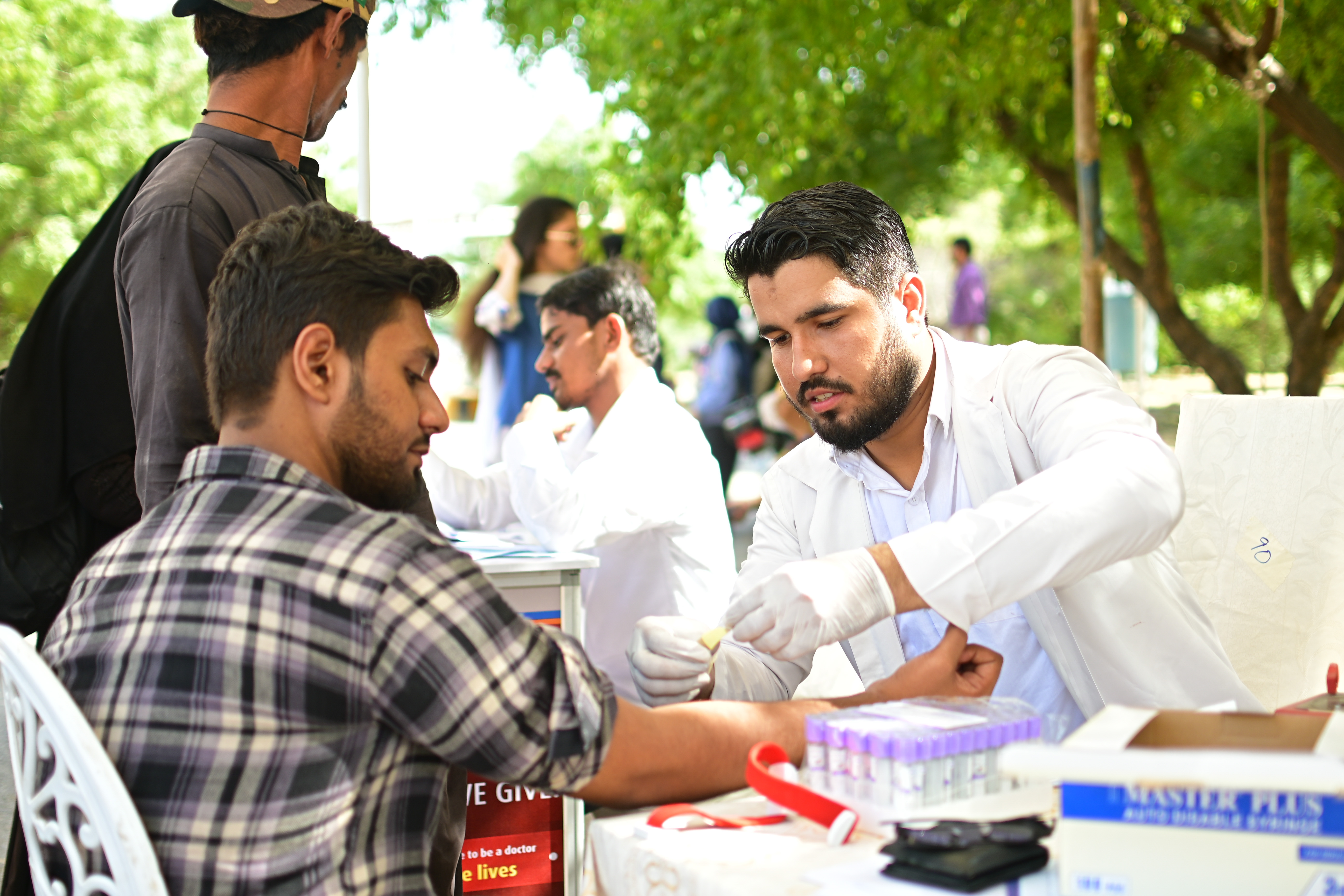 Child with doctor during examination — gene therapy and care